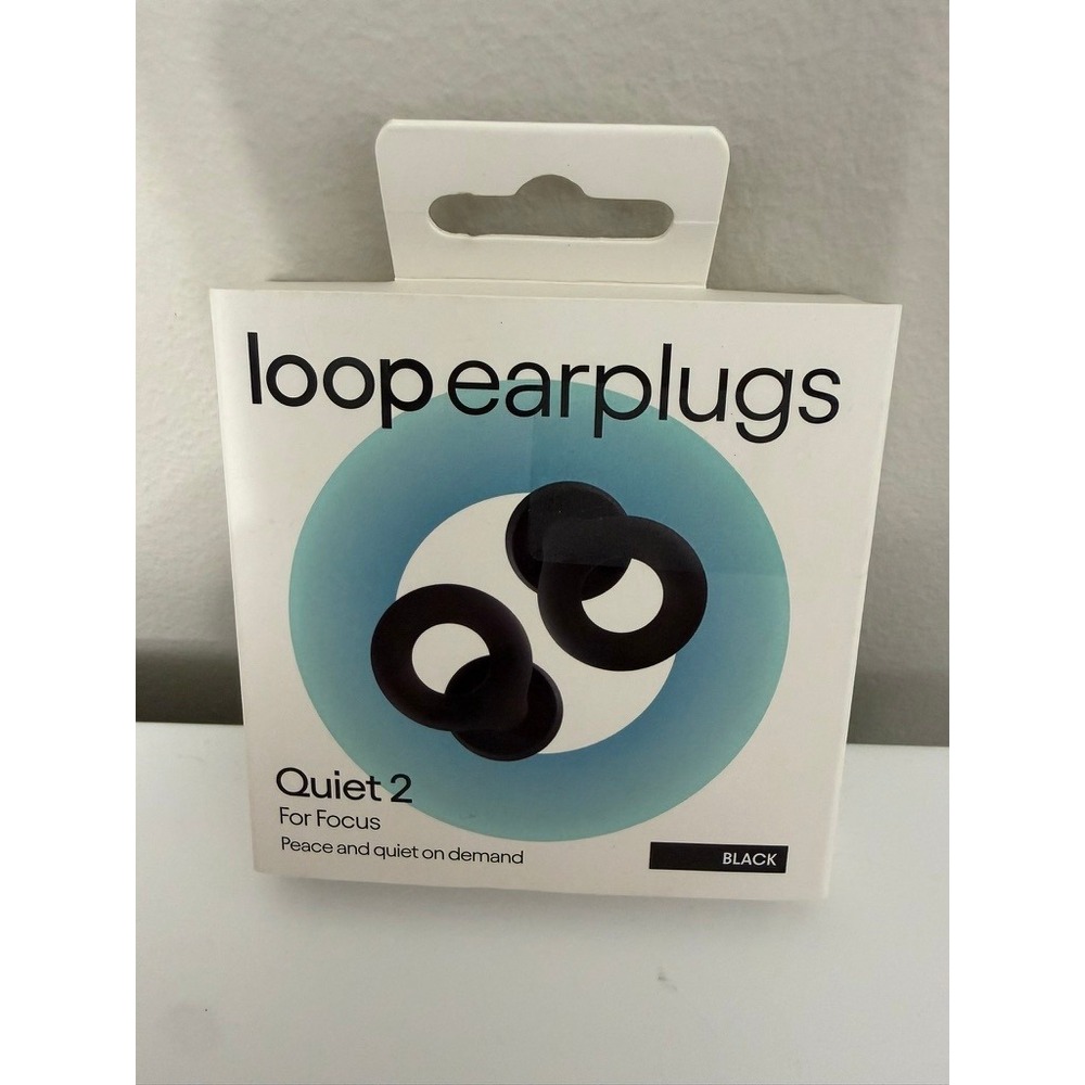 Loop Quiet 2 Earplugs Unisex One Size Black Noise Reduction NWT